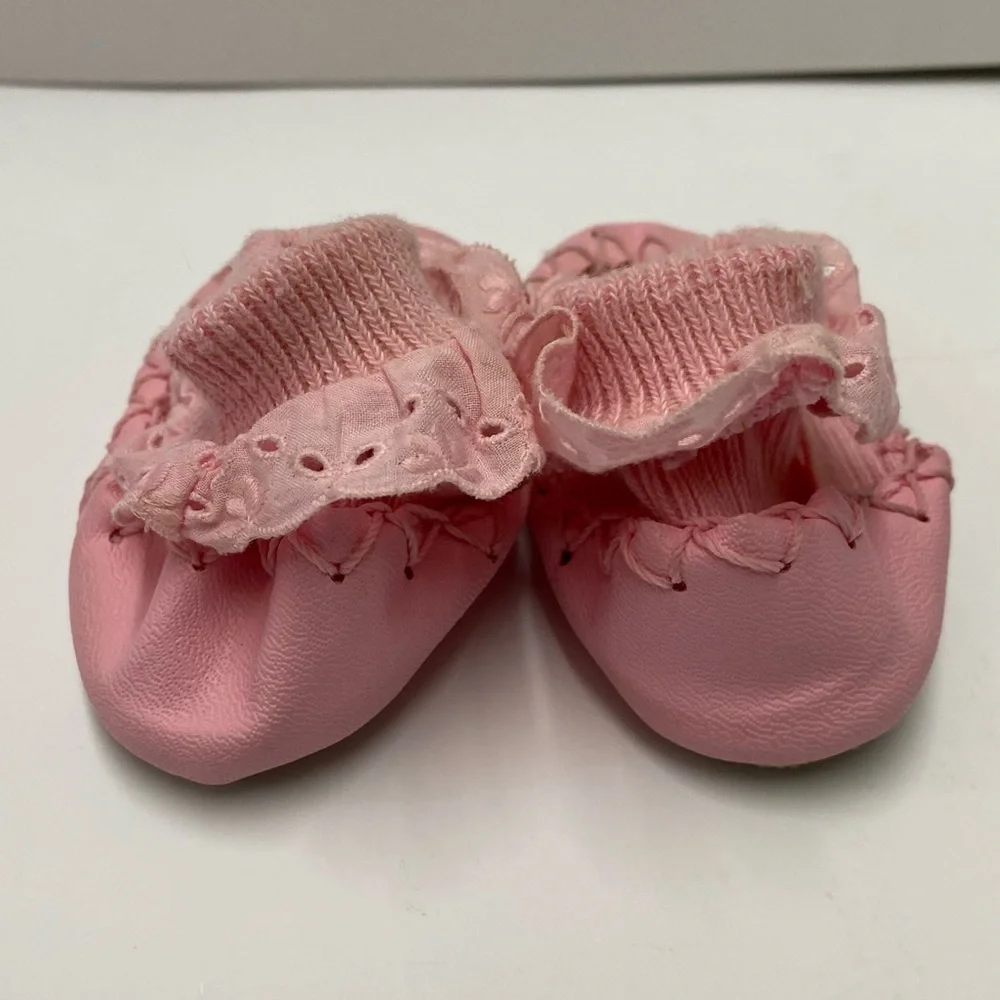 Pink Moccasins with Attached Socks
